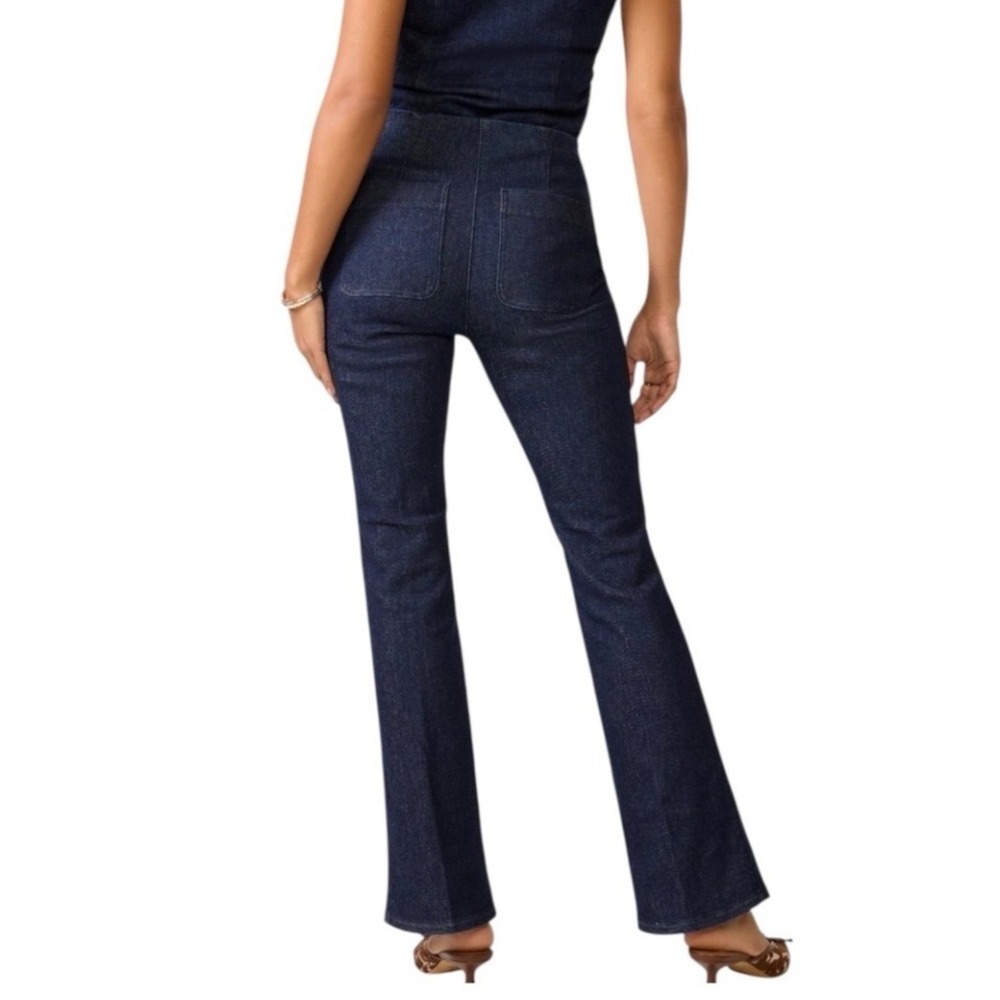 Spanx Denim Demi Boot Raw Indigo Jeans Size XS 21161R - Picture 13 of 13